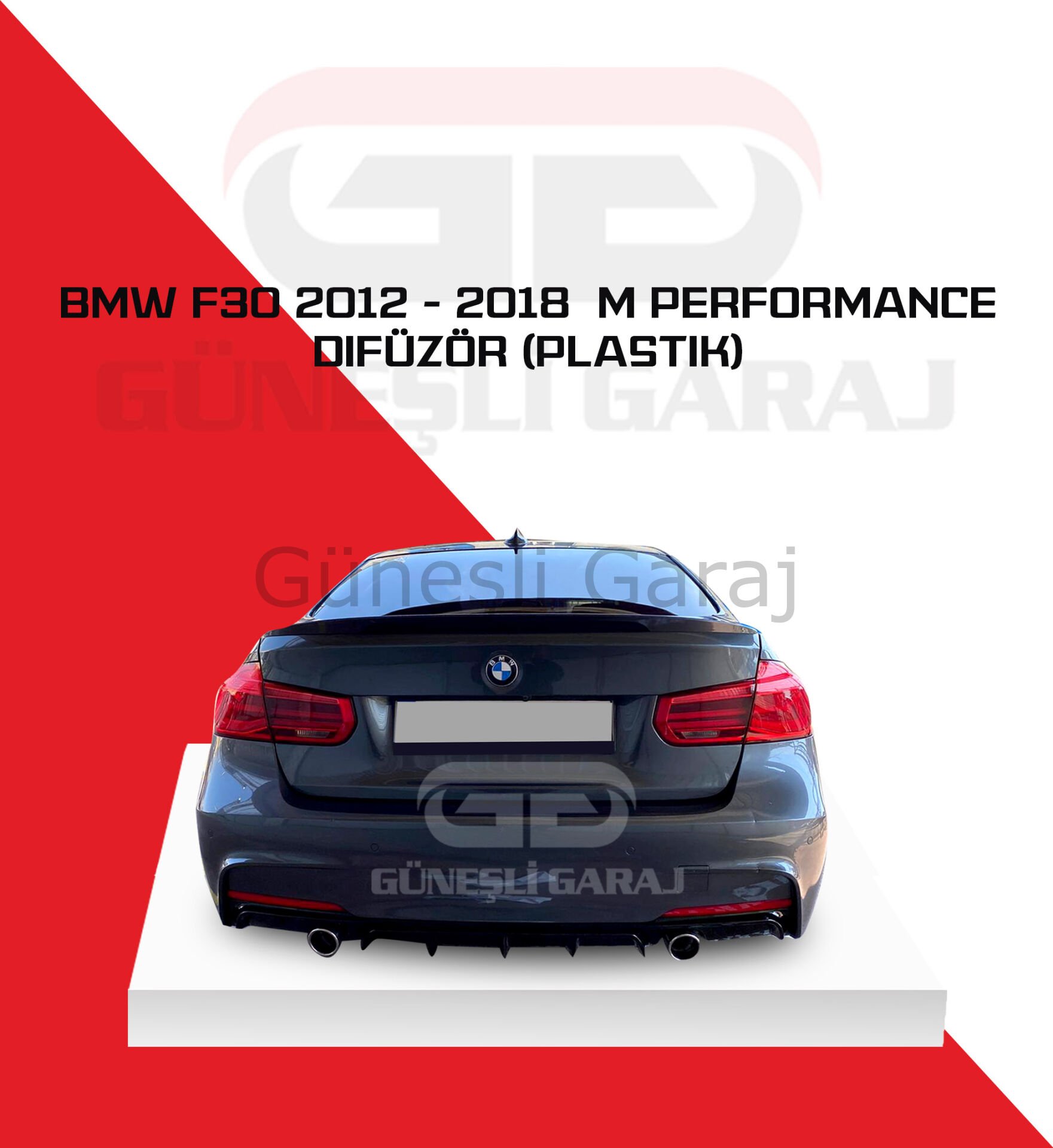 Bmw F30 2012 - 2018  M Performance Difüzör (Plastik)
