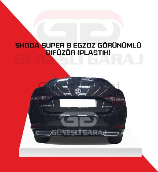 Skoda Superb Egzoz Görünümlü Difüzör (Plastik)