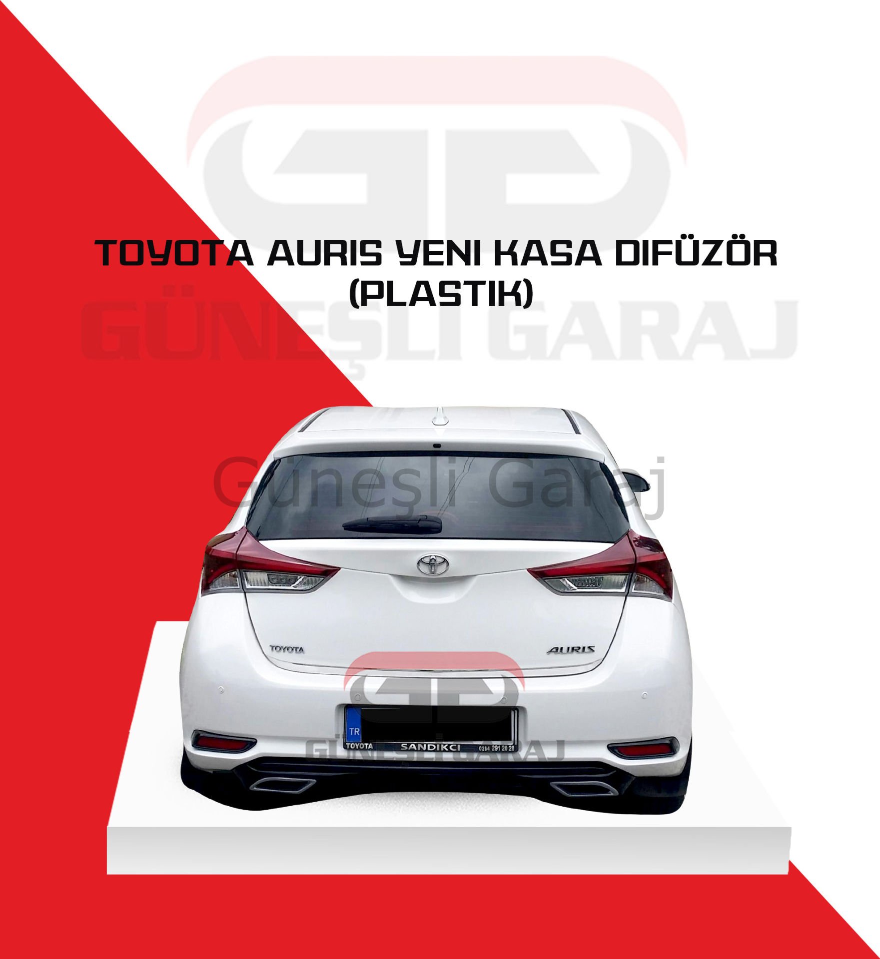 Toyota Auris Yeni Kasa Difüzör (Plastik)