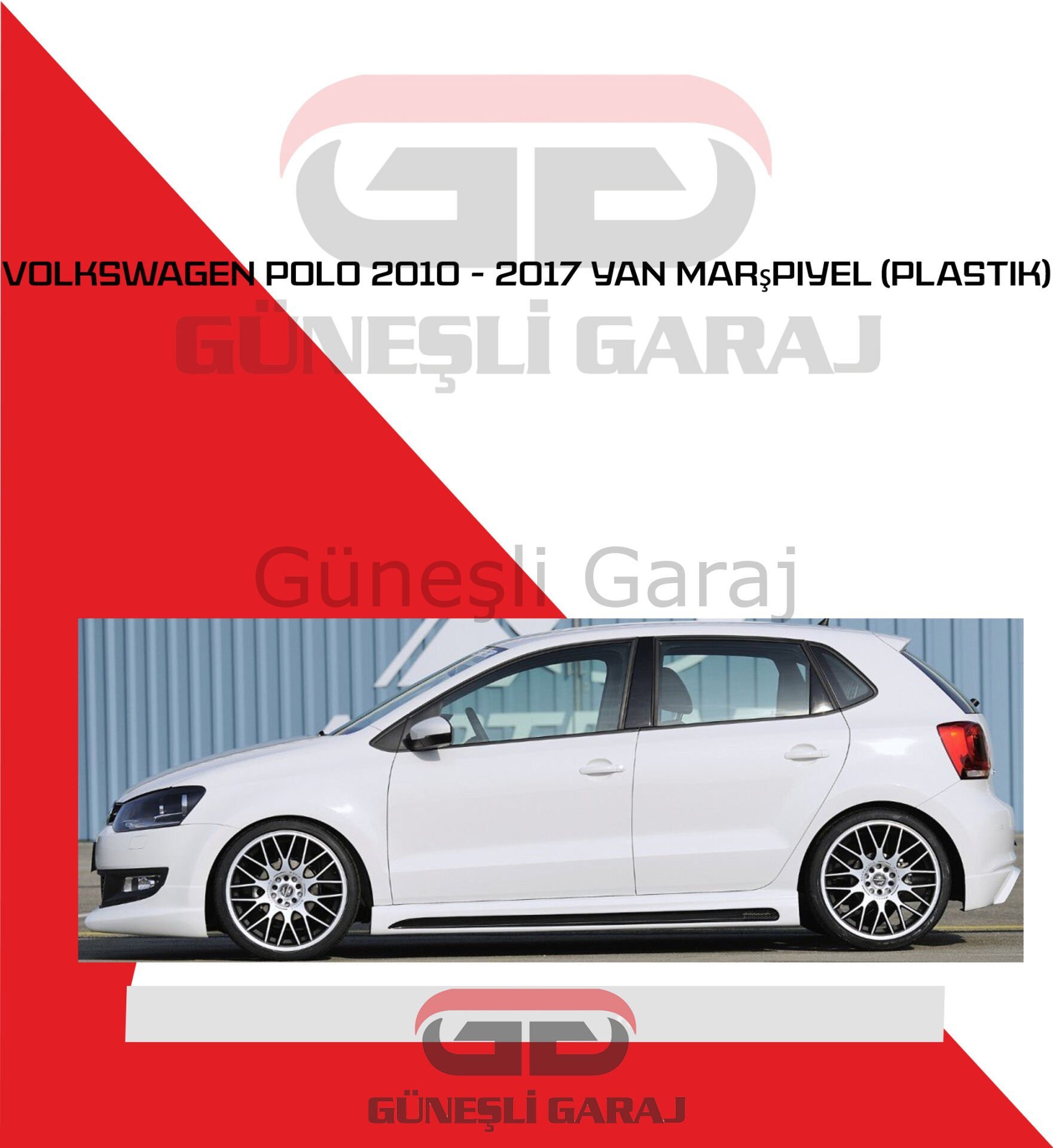 Volkswagen Polo 2010 - 2017 Yan Marşpiyel (Plastik)