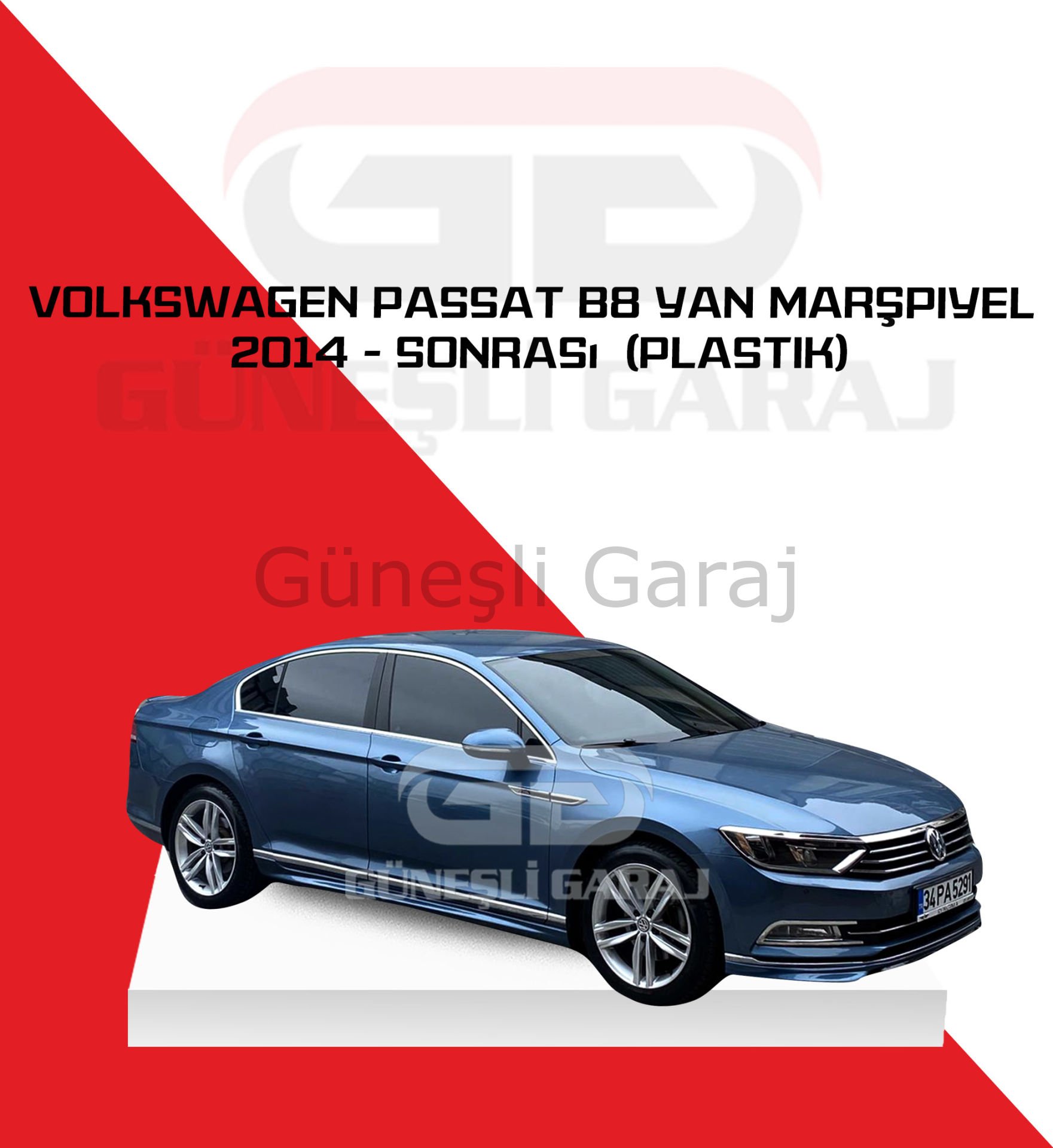 Volkswagen Passat B8 2014 - Sonrası Yan Marşpiyel (Plastik)