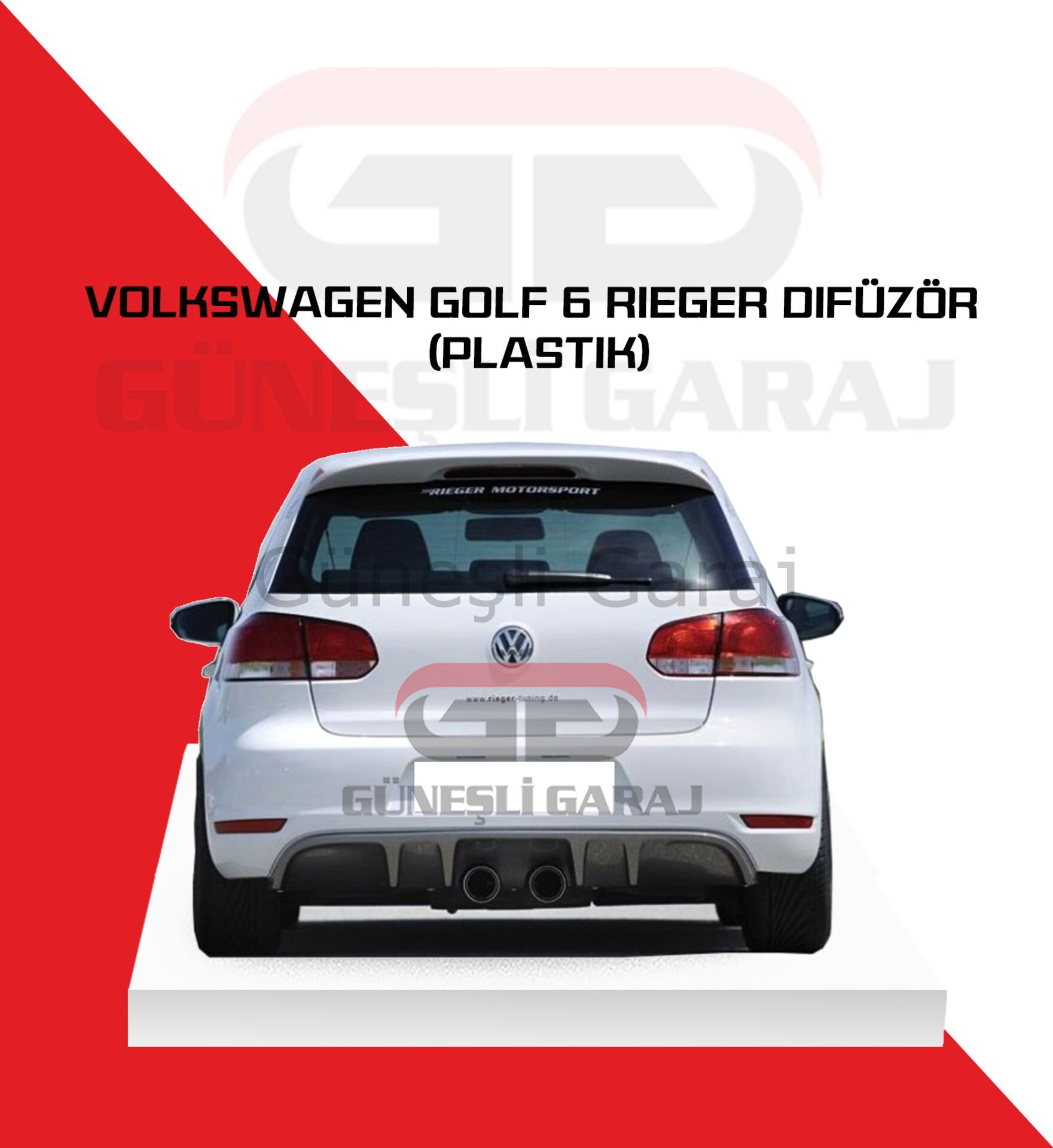 Volkswagen Golf 6 Rieger Difüzör (Plastik)