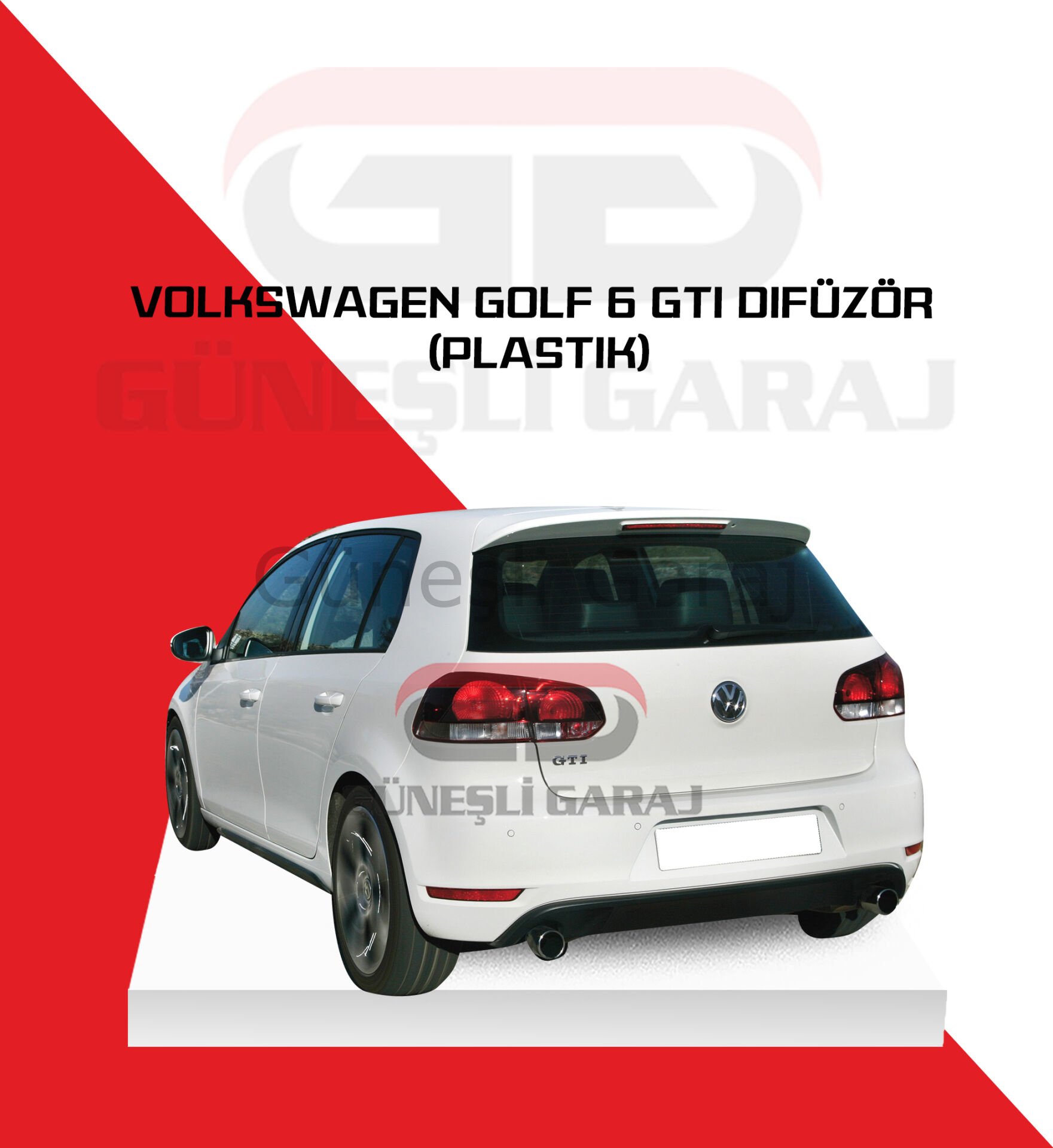 Volkswagen Golf 6 GTI Difüzör (Plastik)