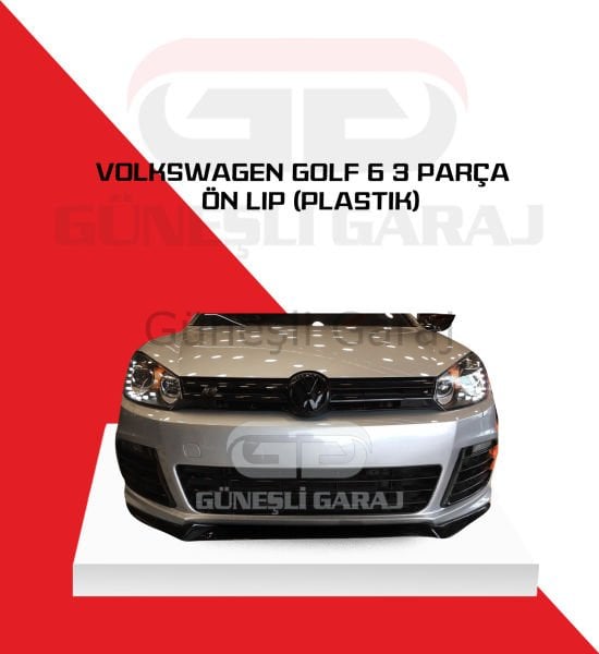 Volkswagen Golf 6 3 Parça Ön Lip (Plastik)