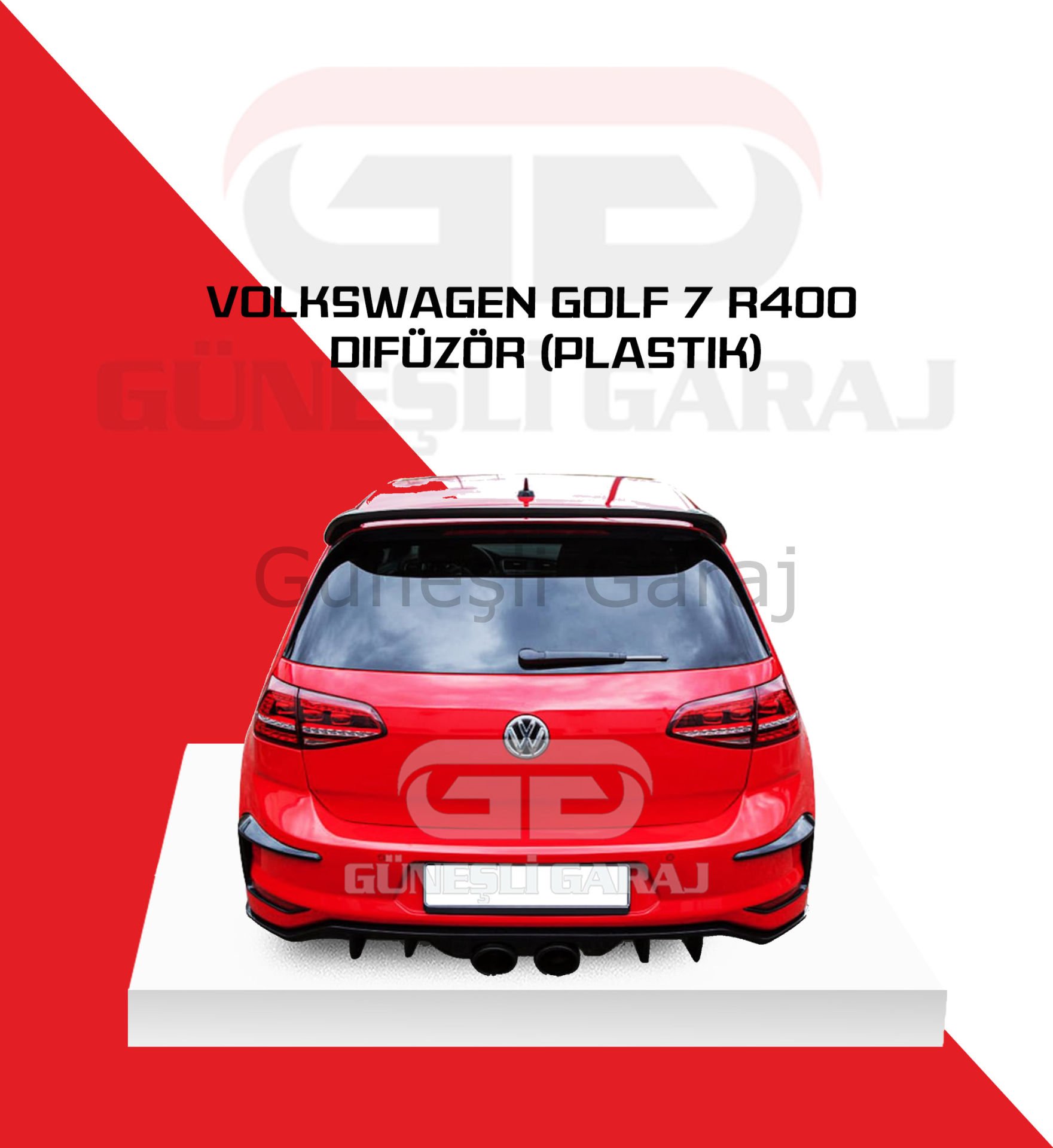 Volkswagen Golf 7 R400 Difüzör (Plastik)