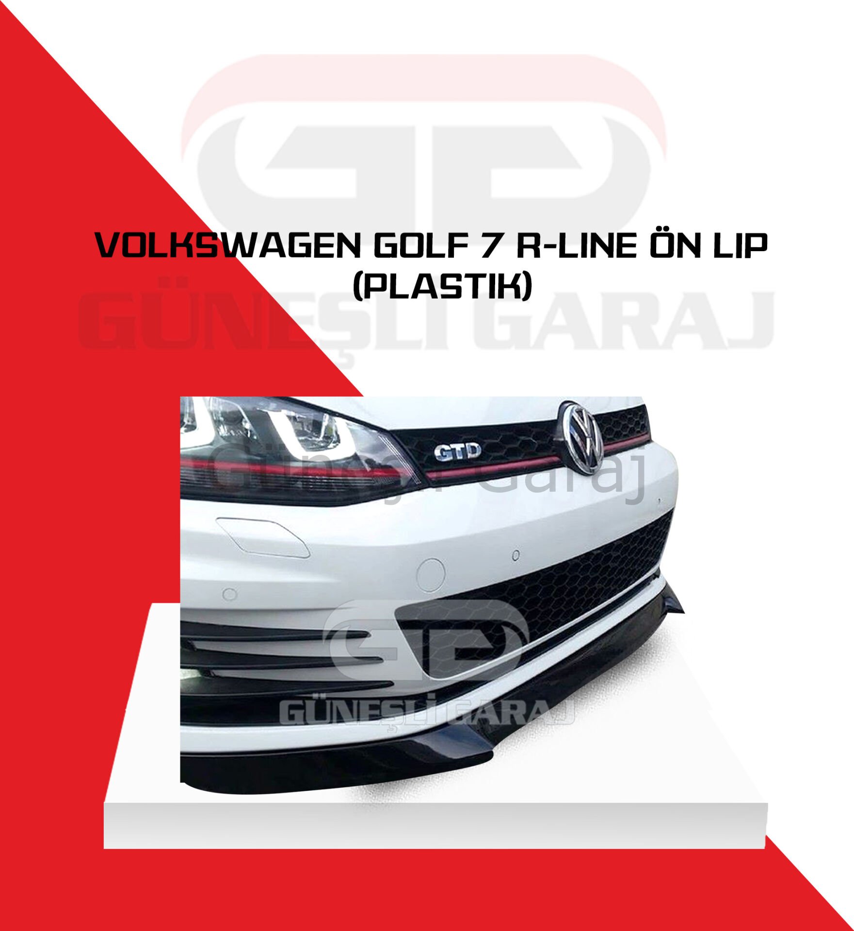 Volkswagen Golf 7 R-Line Ön Lip (Plastik)