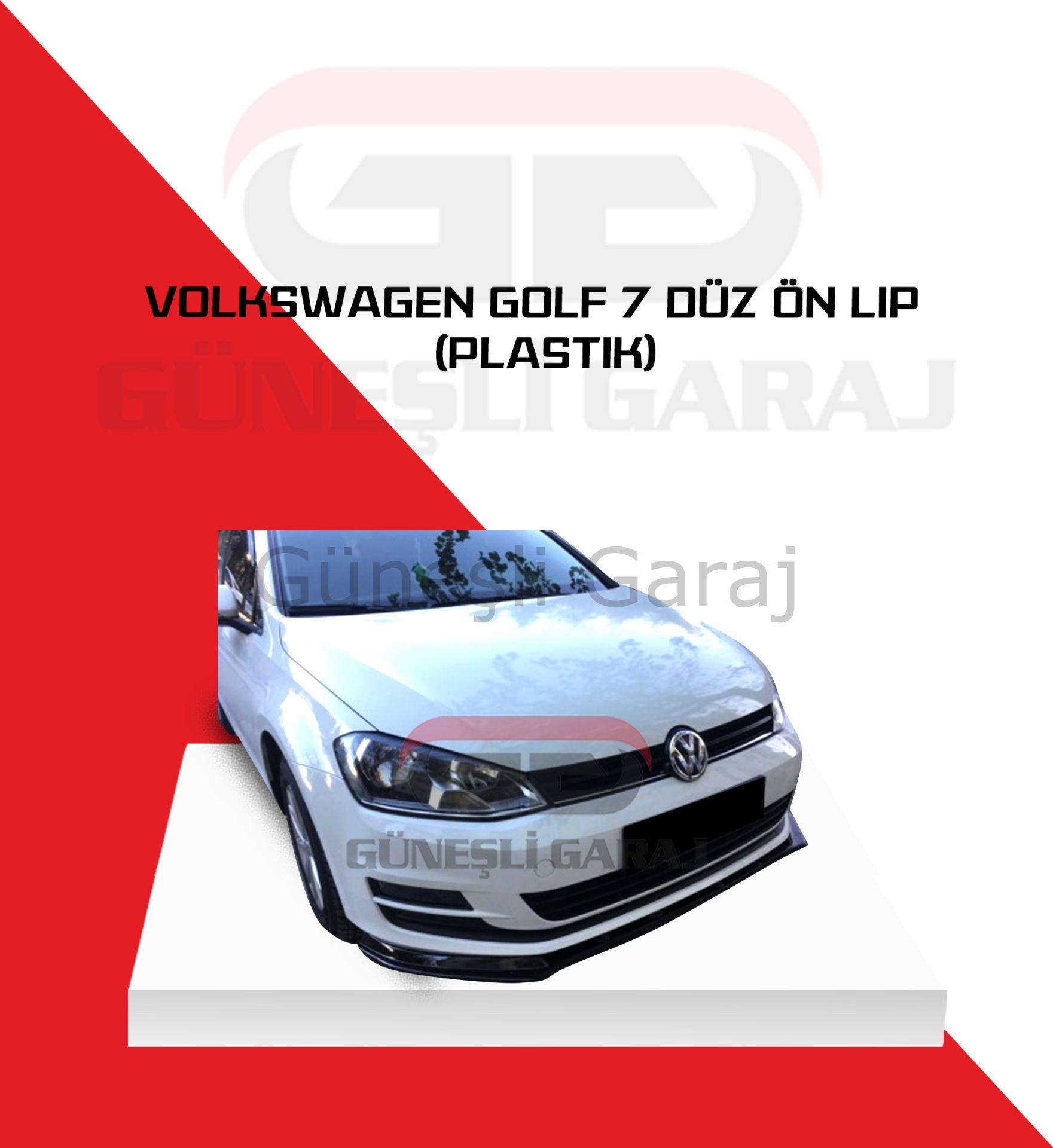 Volkswagen Golf 7 Düz Ön Lip (Plastik)