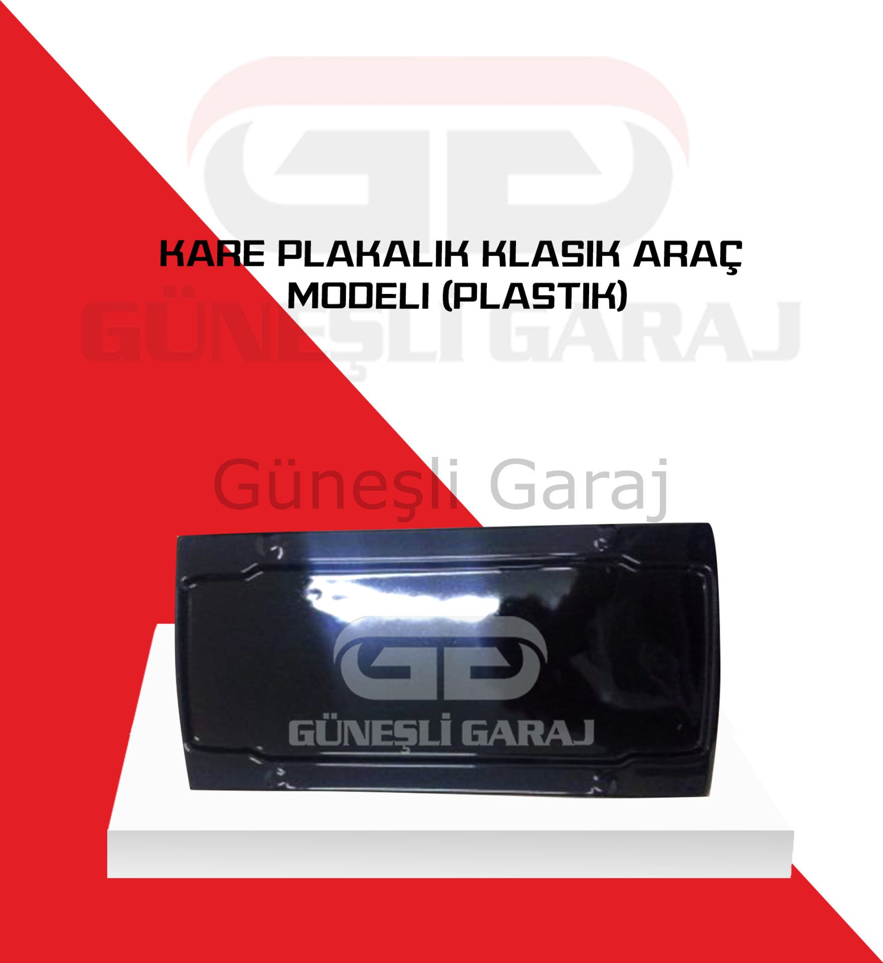 Kare Plakalık Klasik Araç Modeli (Plastik)