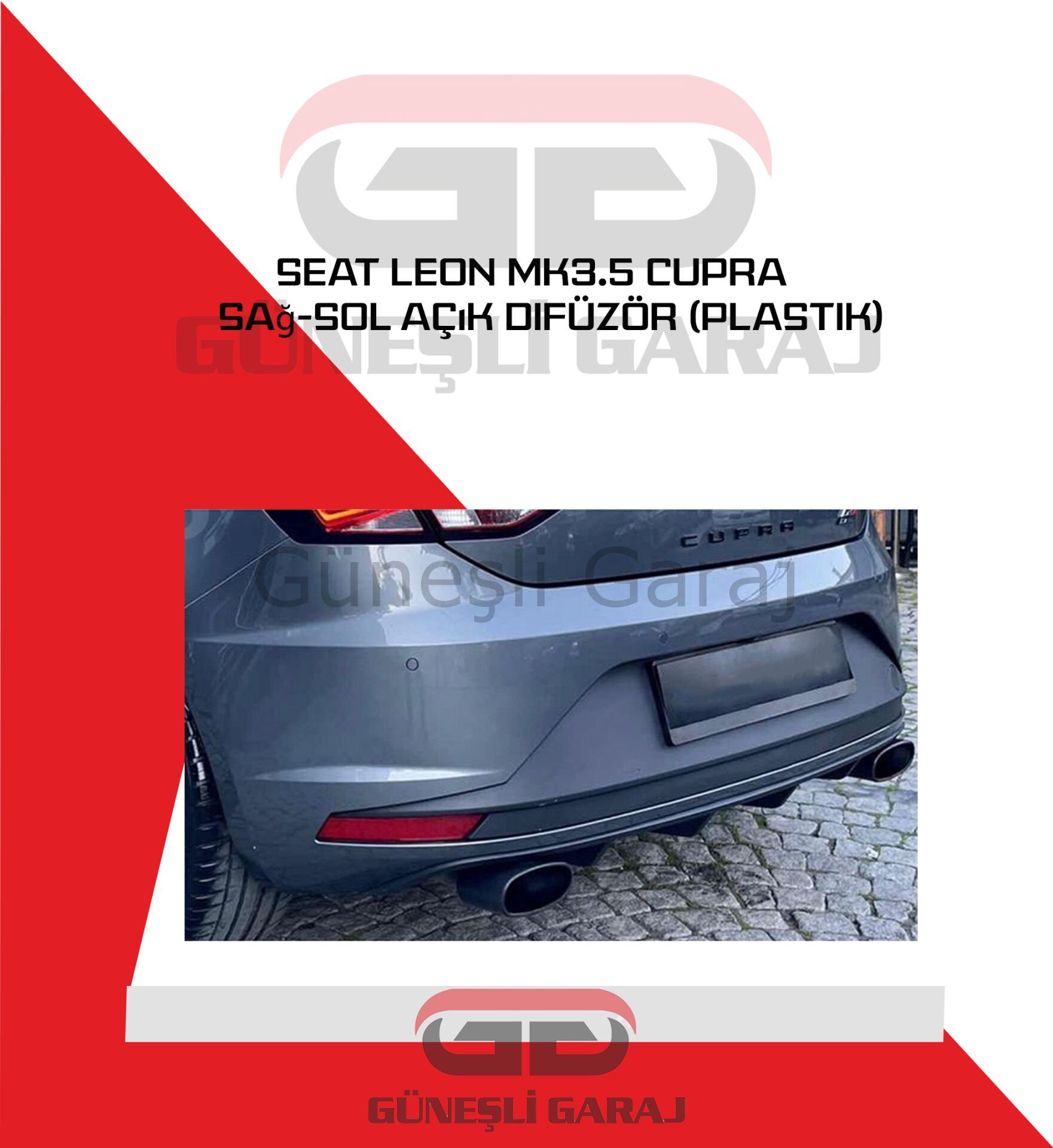 Seat Leon Mk3.5 Cupra Sağ-Sol Açık Difüzör (Plastik)