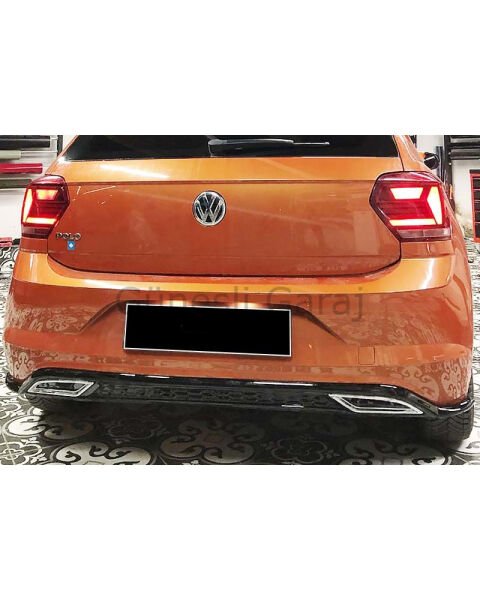 Volkswagen Polo 2017+ GTI Egzoz Görünümlü Difüzör (Plastik)