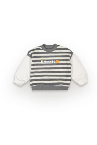 Tuffy Animals Baskılı Erkek Bebek Sweatshirt-7020
