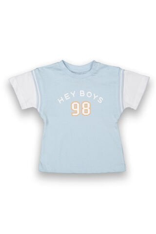 Tuffy Hey Boys Baskılı Erkek Bebek T-Shirt-8024