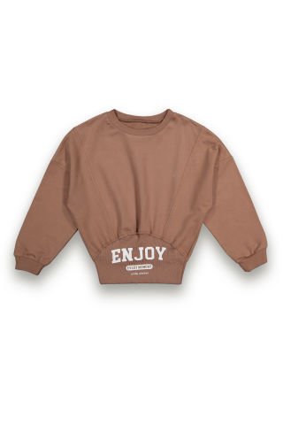 Tuffy Enjoy Baskılı Kız Çocuk Sweatshirt-6152