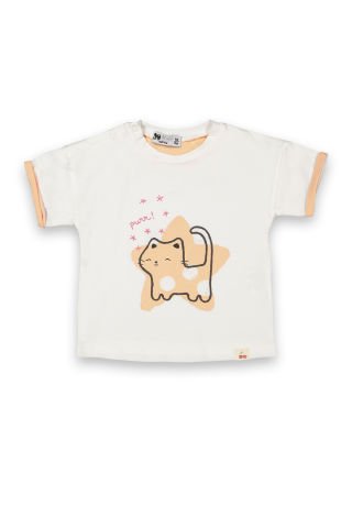 Tuffy Kedicik Temalı Kız Bebek T-Shirt-9007