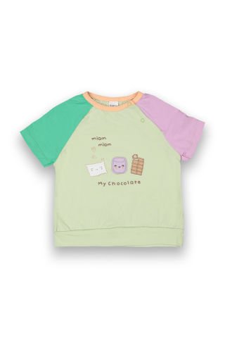 Tuffy My Chocolate Temalı Kız Bebek T-Shirt-9008