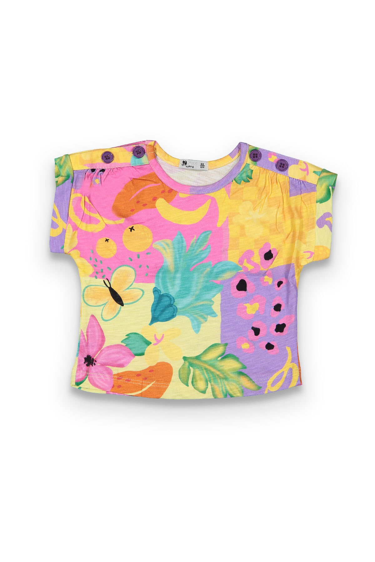 Tuffy Çiçek Temalı Kız Bebek T-Shirt-9022