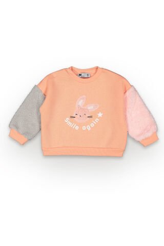 Tuffy Smile Again Baskılı Kız Bebek Sweatshirt-6003