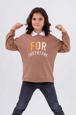 Tuffy For The Future Baskılı Erkek Çocuk Sweatshirt-7152