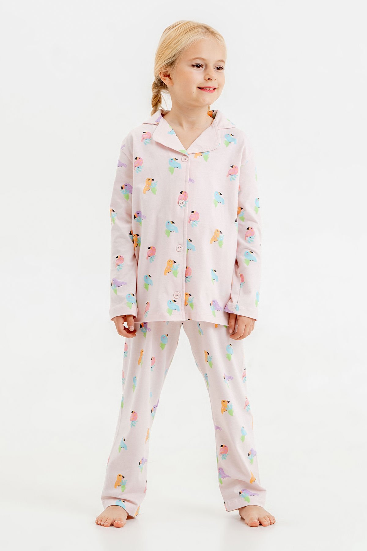 Tuffy Farklı Desenli Kız Çocuk İkili Pijama Takımı-1056