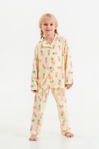 Tuffy Farklı Desenli Kız Çocuk İkili Pijama Takımı-1056