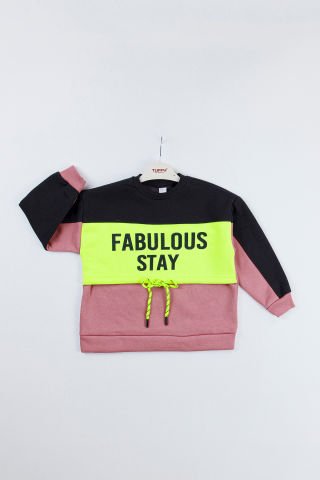 Tuffy Fabulous Stay Baskılı Kız Çocuk Sweatshirt-6108