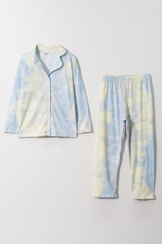 Tuffy Batikli Kız Çocuk İkili Pijama Takımı-1059