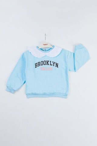 Tuffy Brooklyn College Baskılı Kız Çocuk Sweatshirt-6110