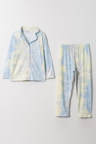 Tuffy Batik Renk Detaylı Kız Çocuk İkili Pijama Takımı-1104