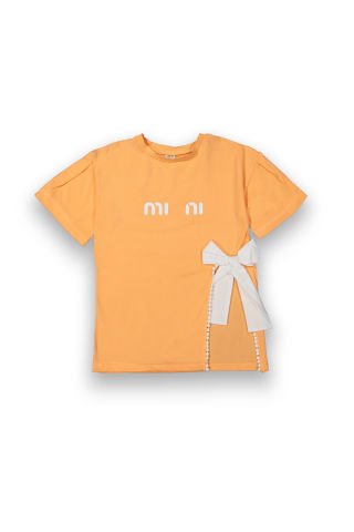 Tuffy Mini baskılı Kurdele Detaylı Kız Çocuk T-Shirt-9111