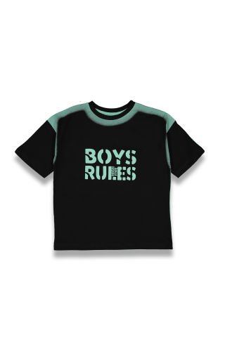 Tuffy Boys Rules Baskılı Erkek Çocuk T-Shirt-8104
