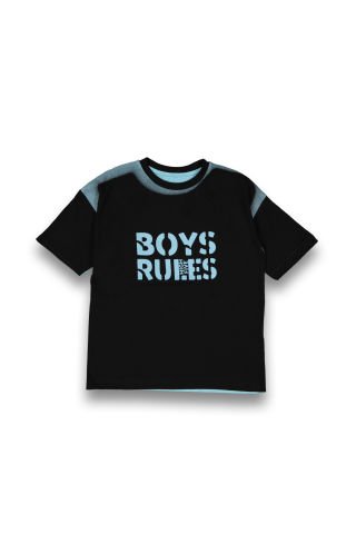 Tuffy Boys Rules Baskılı Erkek Çocuk T-Shirt-8104