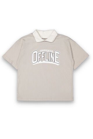 Tuffy Offline 16 Baskılı Sırt Detaylı Erkek Çocuk T-Shirt-8127