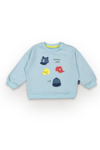 Tuffy Şapka Detayı Erkek Bebek Sweatshirt-7014