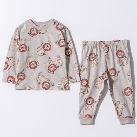 Tuffy Animal Temalı Erkek Bebek İkili Pijama Takımı-1006