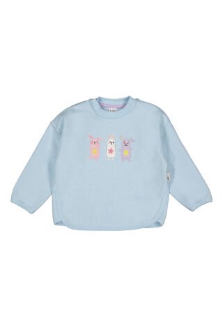 Tuffy Tavşancık Detaylı Şardonlu Kız Bebek Sweatshirt-6008