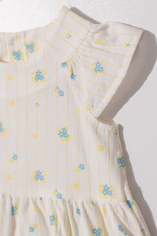 Tuffy Renkli Çiçekler Temalı Kız Bebek Elbise-1211