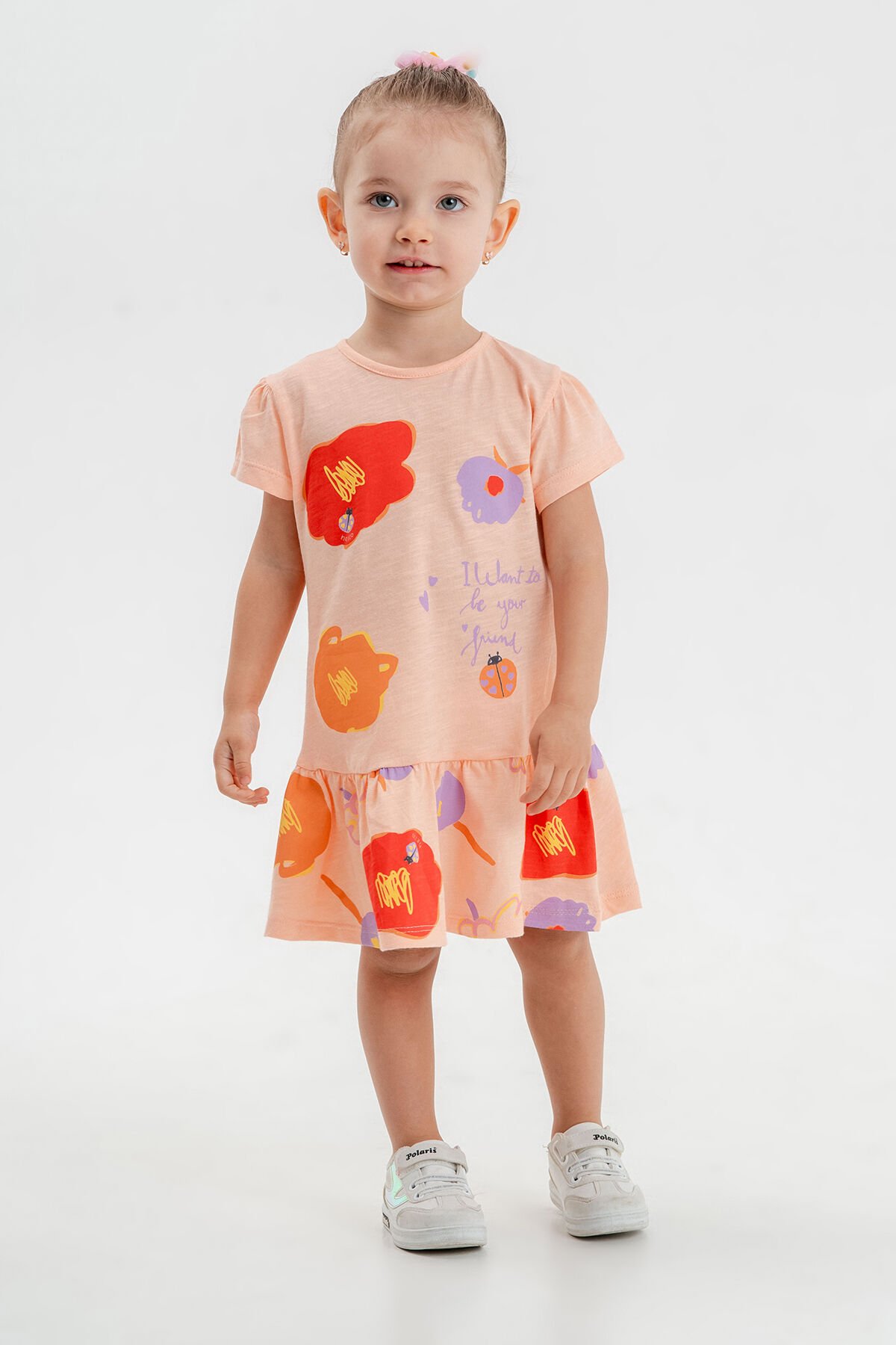 Tuffy Desenli Kız Bebek Elbise-1212