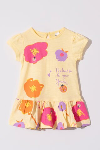 Tuffy Desenli Kız Bebek Elbise-1212