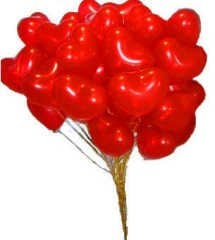 10 Adet Kırmızı Kalp Balon