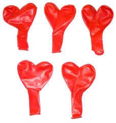 10 Adet Kırmızı Kalp Balon