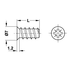 Hafele Varianta Havşa Başlı Vida 5/16,0mm (100 Adet), Galvaniz