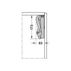 Hafele Space 1.11 Model F Beyaz/Nikel (25 Set)