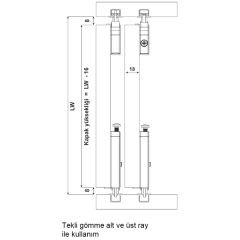 Hafele Kayar Kapak Sistemi Anta W60 1 Ahşap Kapak