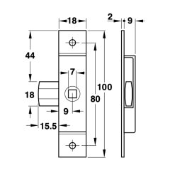 Hafele Şaft Kapağı Kilidi Galvaniz 18x100mm Paslanmaz Çelik Renk