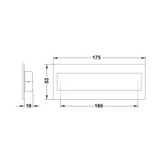 Hafele Gömme Kulp Martin Mk 160mm Antik Bronz