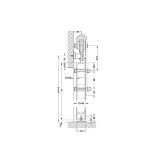 Hafele Design 100S Kayar Kapı Seti 750-1000mm
