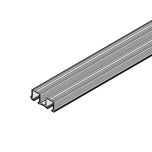 Hafele Slıdo F-Li21 İkili Üst Taşıyıcı Ray Alüminyum Ham 2500mm