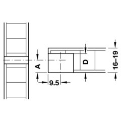 Hafele Rafix 20 Gövde Beyaz 16Mm