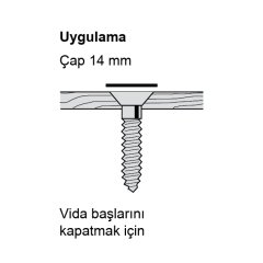 Hafele Mobilya Delik Tıpası 14mm (52 Adet), Beyaz