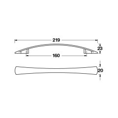 Hafele Mobilya Kulpu Neal 160mm Mat Siyah